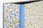 Preview: blue yellow folder with linen edges, handmade